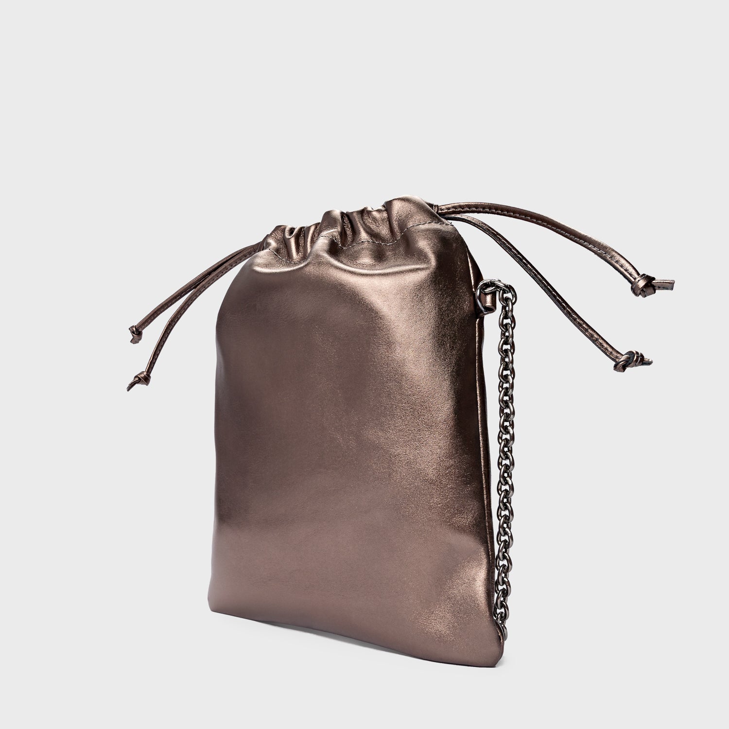 Carrano Metal Cross Body Bag - Old Silver