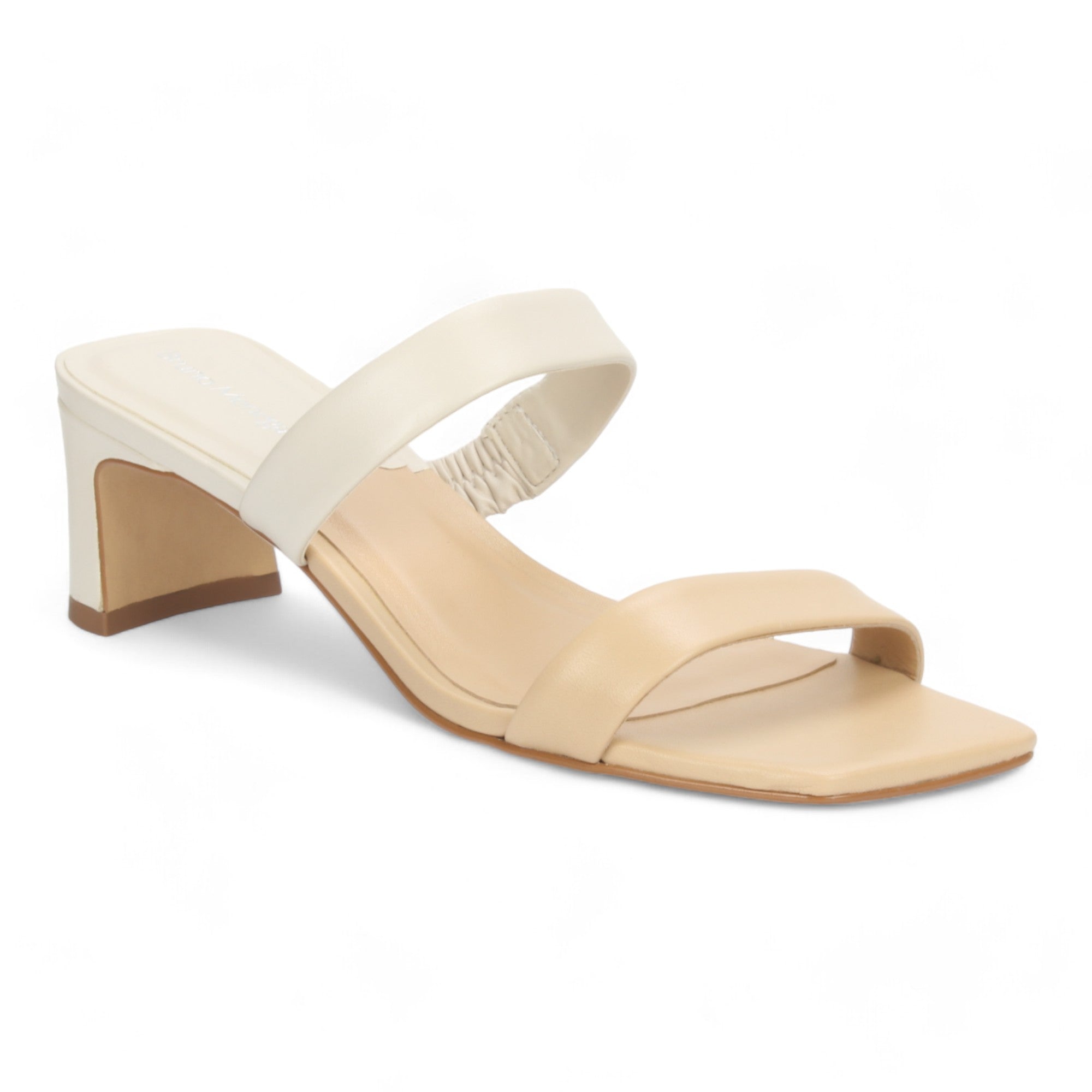 Bruno Menegatti Trisha Leather Slide Sandal - Cream / Off White