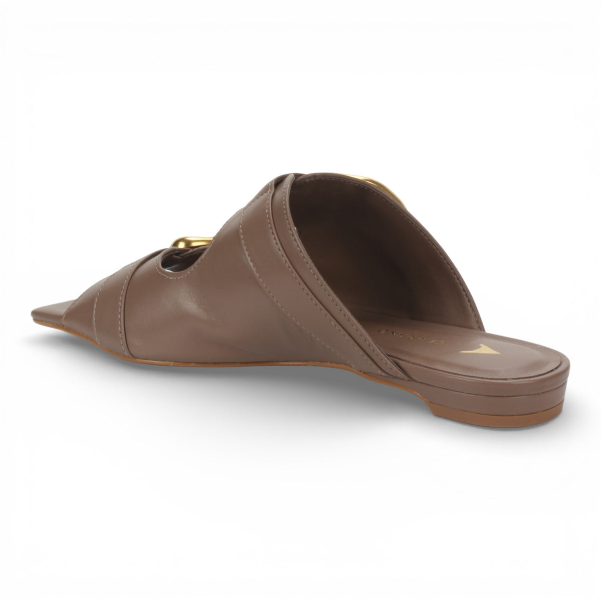 Carrano Miley Double Buckle Leather Sandal - Mocha