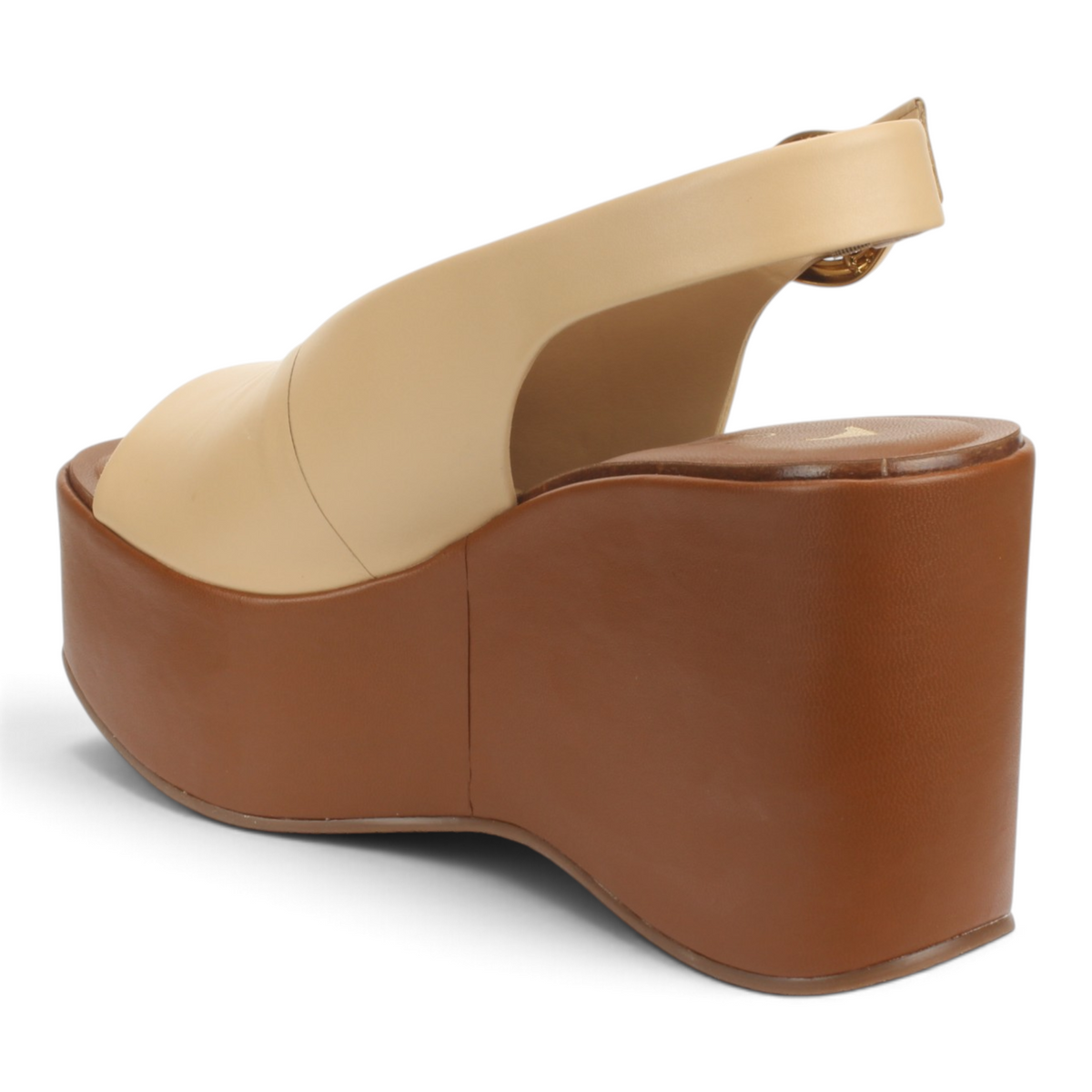 Carrano Leather Wedge Sandal - Porcini