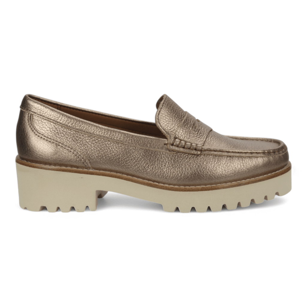 Bruno Menegatti Carrera Leather Loafer Metallic - Champagne
