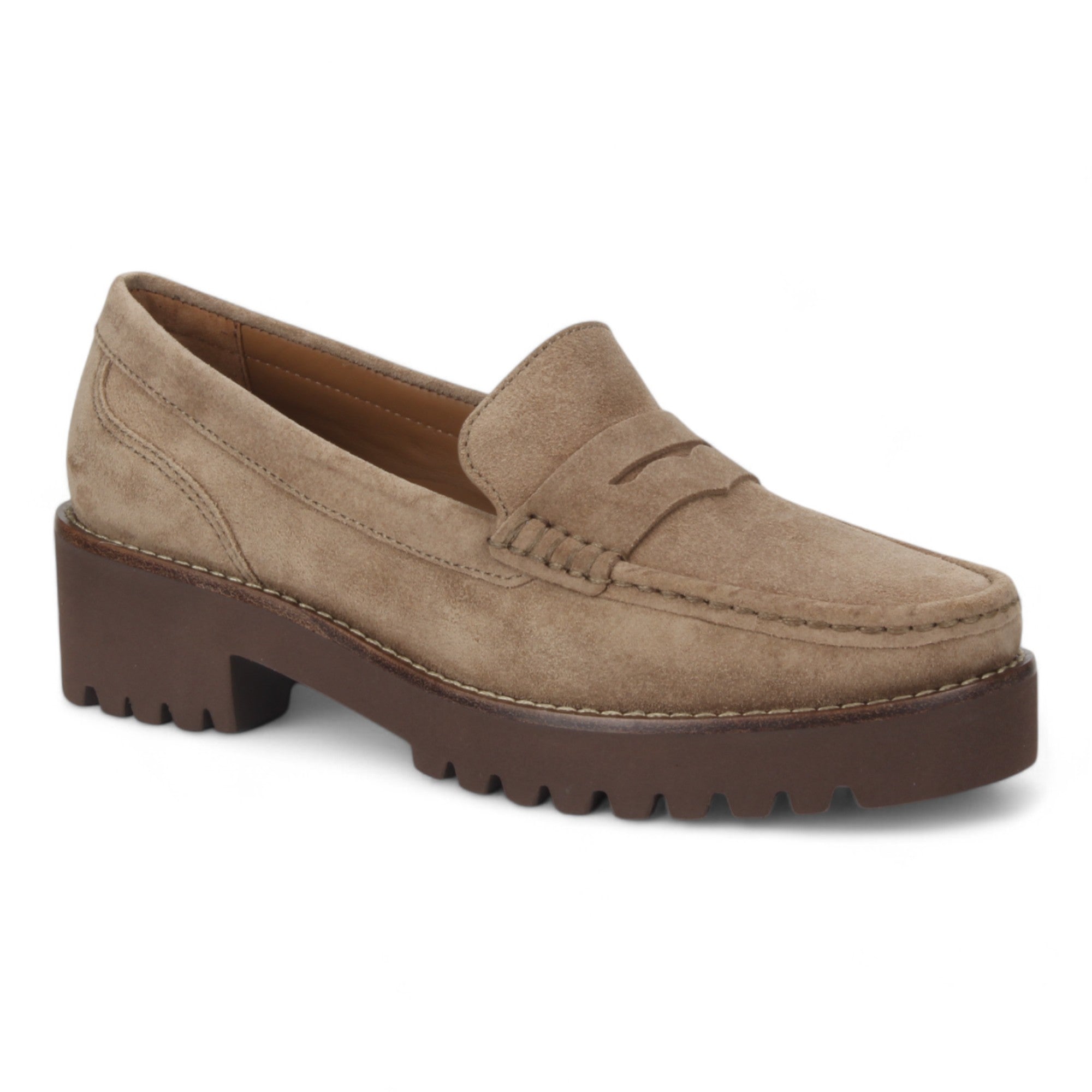Bruno Menegatti Carrera Leather Loafer Suede - Taupe