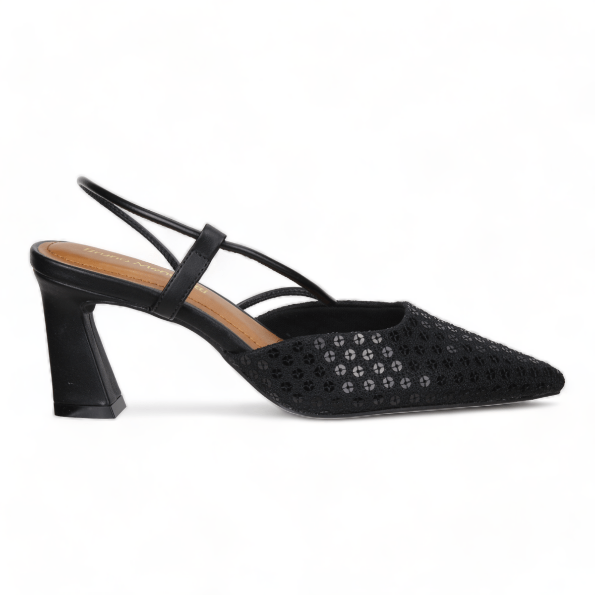 Bruno Menegatti Chantel Embellished Sling back - Black