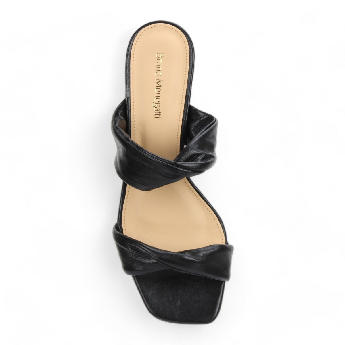 Bruno Menegatti Diana Heeled Slide Sandal - Black