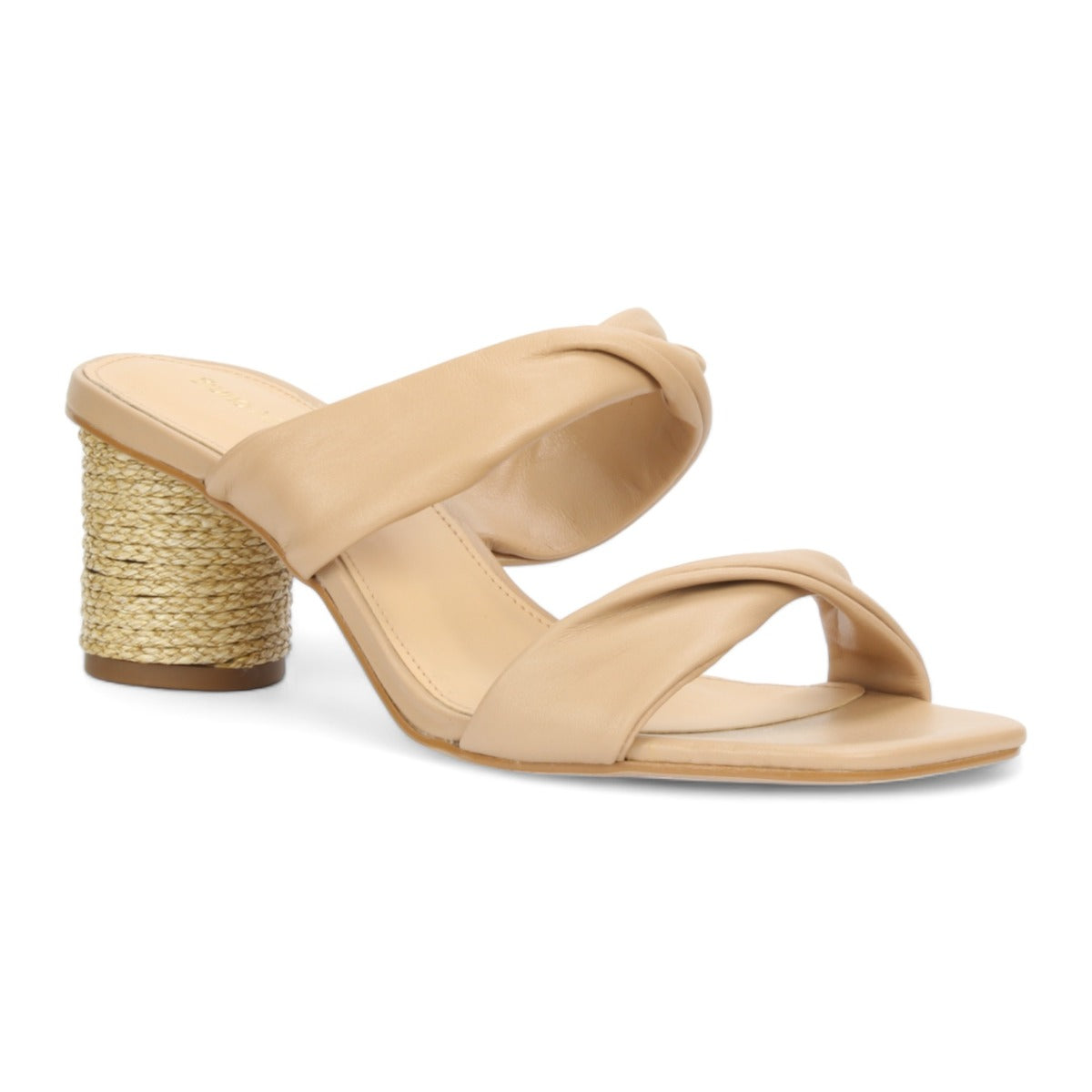 Bruno Menegatti Diana Heeled Slide Sandal - Nude Rope Heel