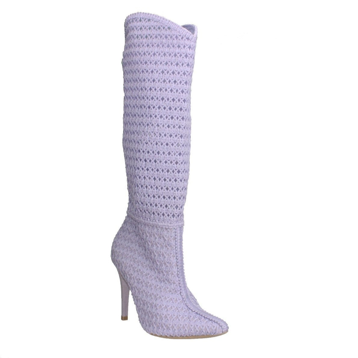 Bruno Menegatti Emily Tall Crochet Boot-Lavander