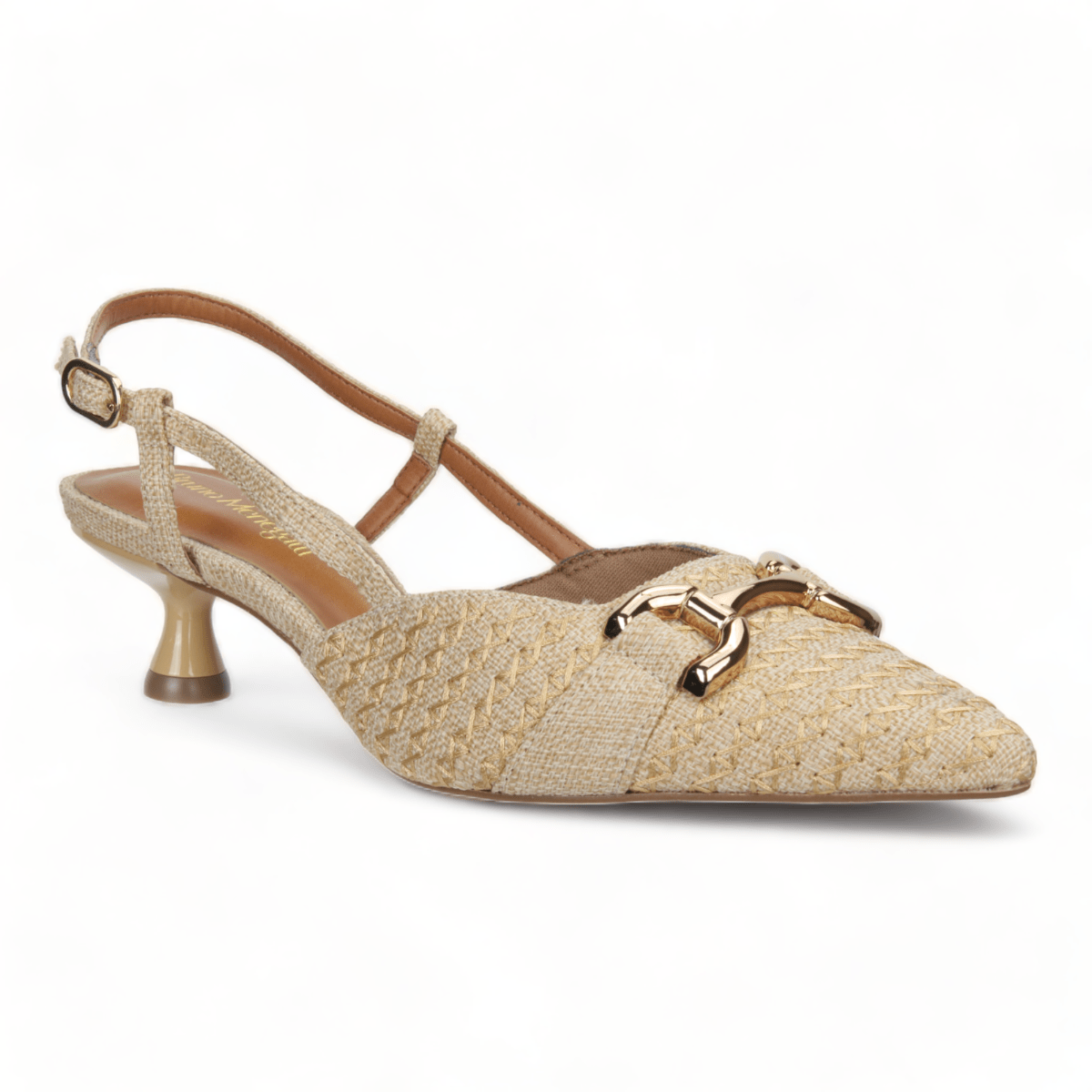 Bruno Menegatti Jadore Slingback Pump - Beige Canvas