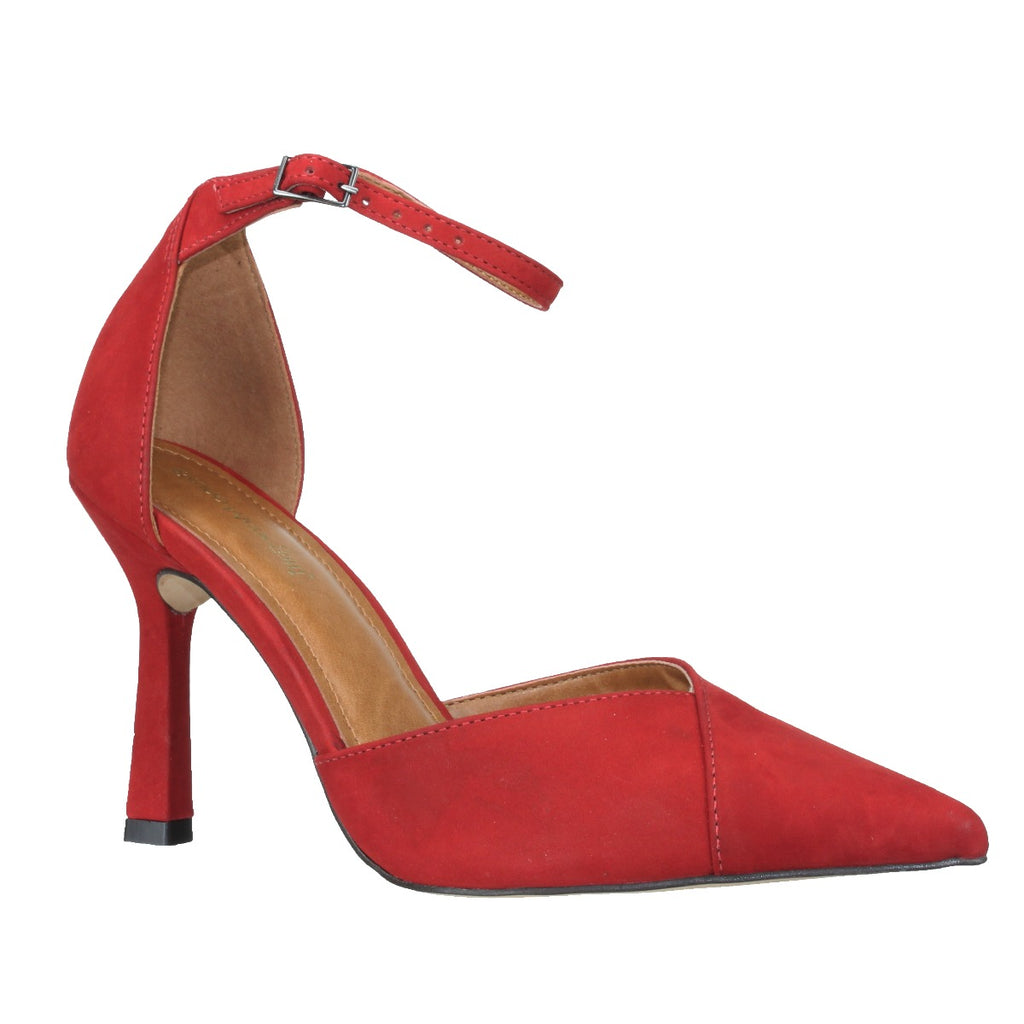 Bruno Menegatti Leather Dress Sandal w/Ankle Strap - Red
