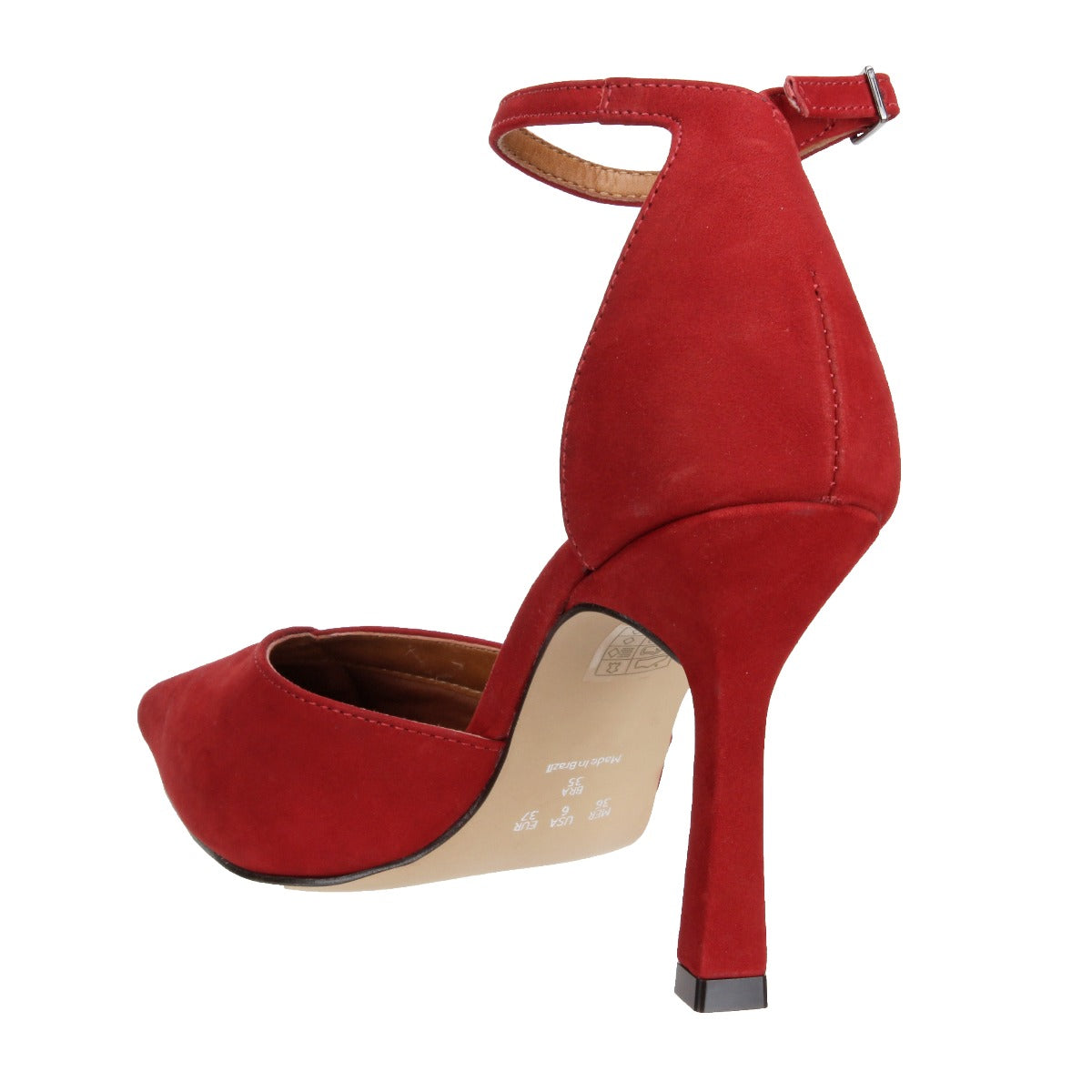 Bruno Menegatti Leather Dress Sandal w/Ankle Strap - Red