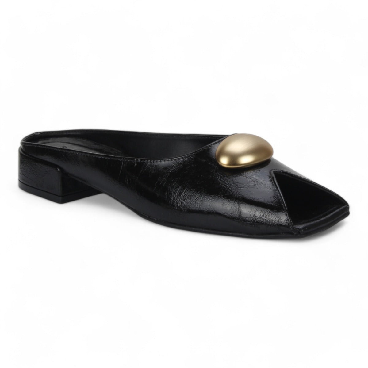 Bruno Menegatti Orly Peep toe Mule Patent Leather - Black – SHOEZINE