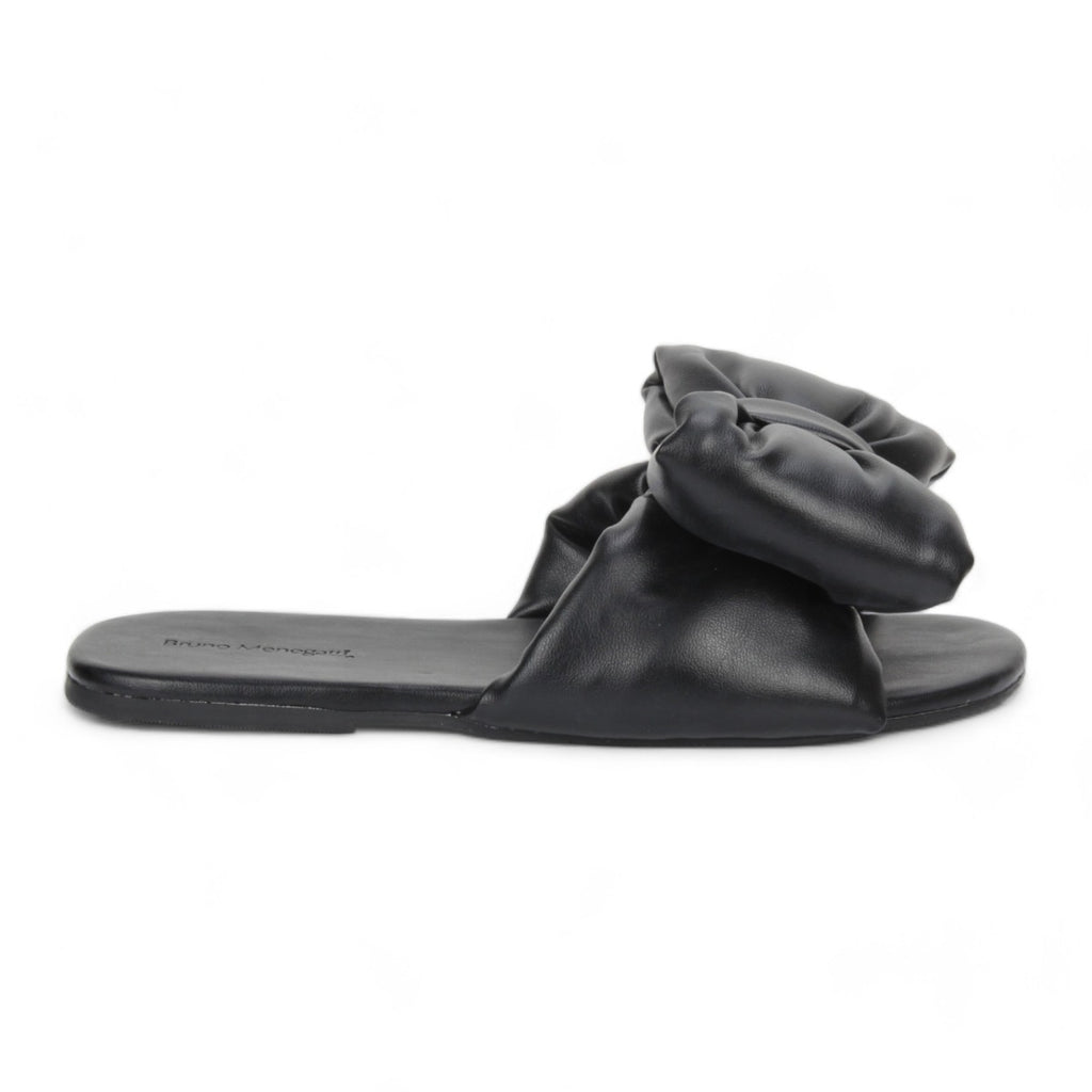 Bruno Menegatti Patti Super Bow Flat Sandal - Black