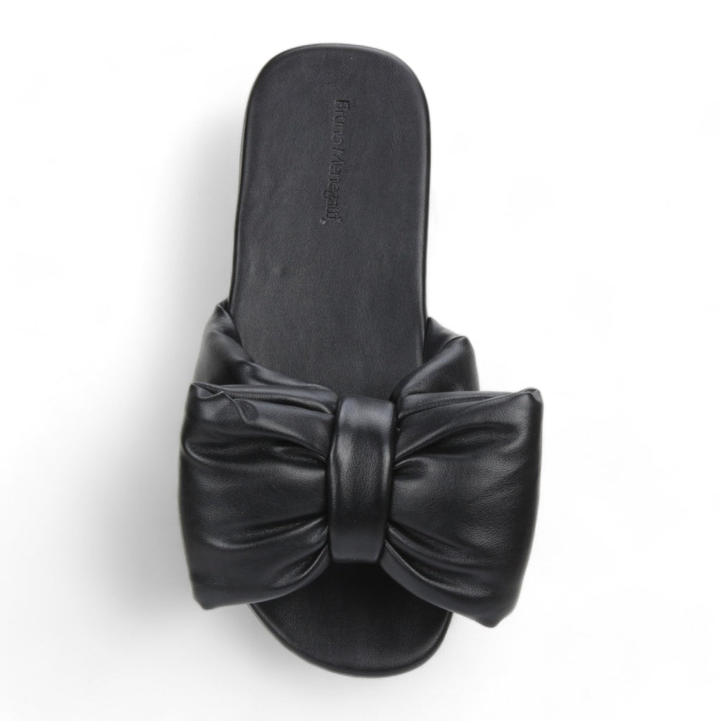 Bruno Menegatti Patti Super Bow Flat Sandal - Black