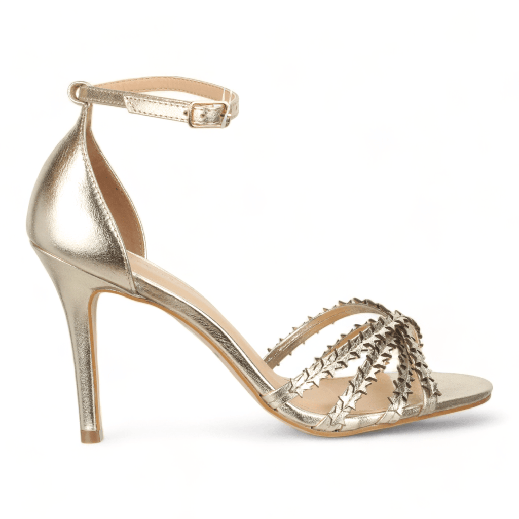 Bruno Menegatti Stars Dress Heel Sandals - Gold