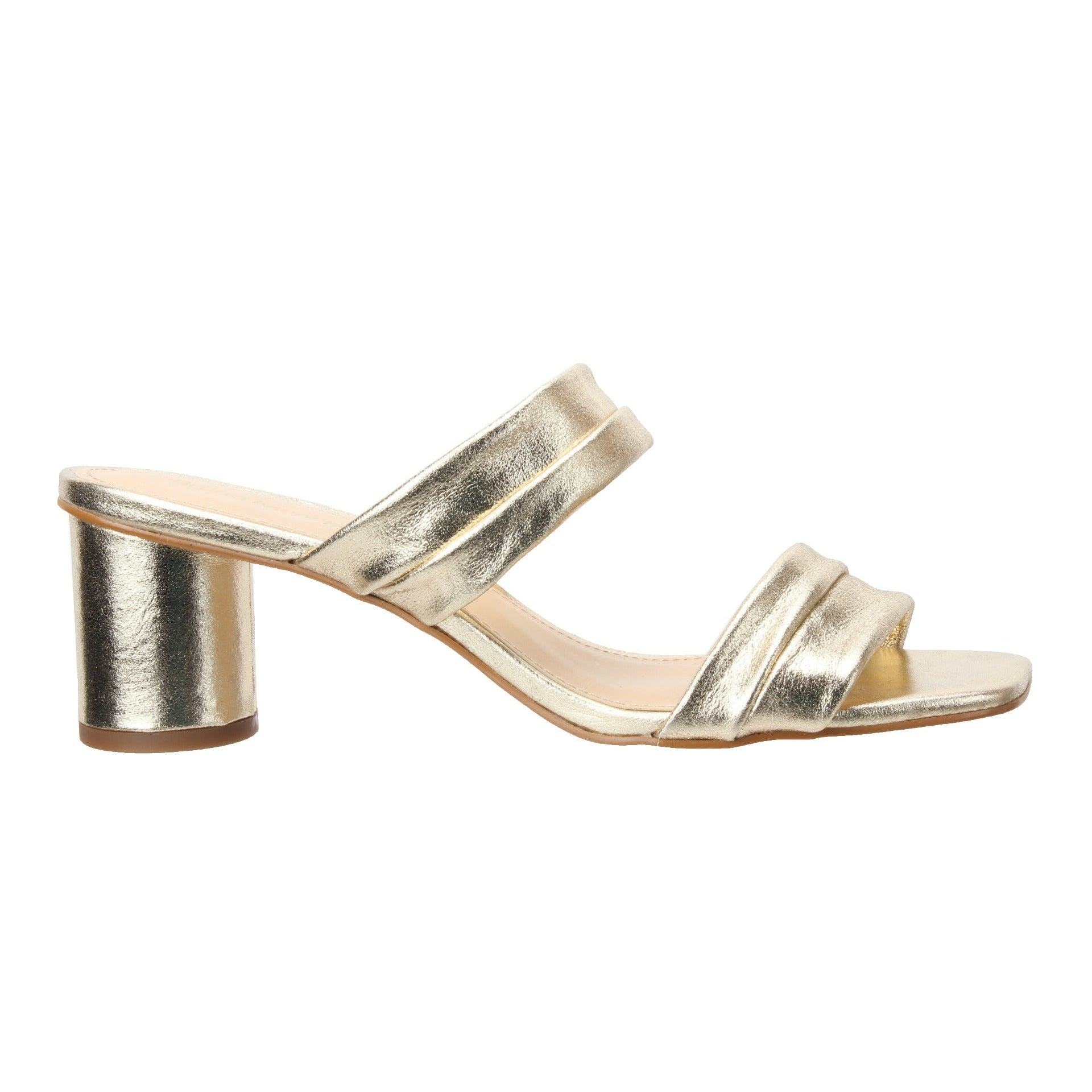 Bruno Menegatti Victoria Leather Slide Sandal - Gold