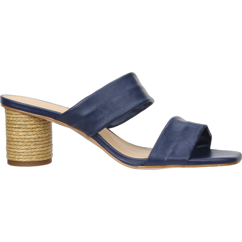 Bruno Menegatti Victoria Leather Slide Sandal - Navy