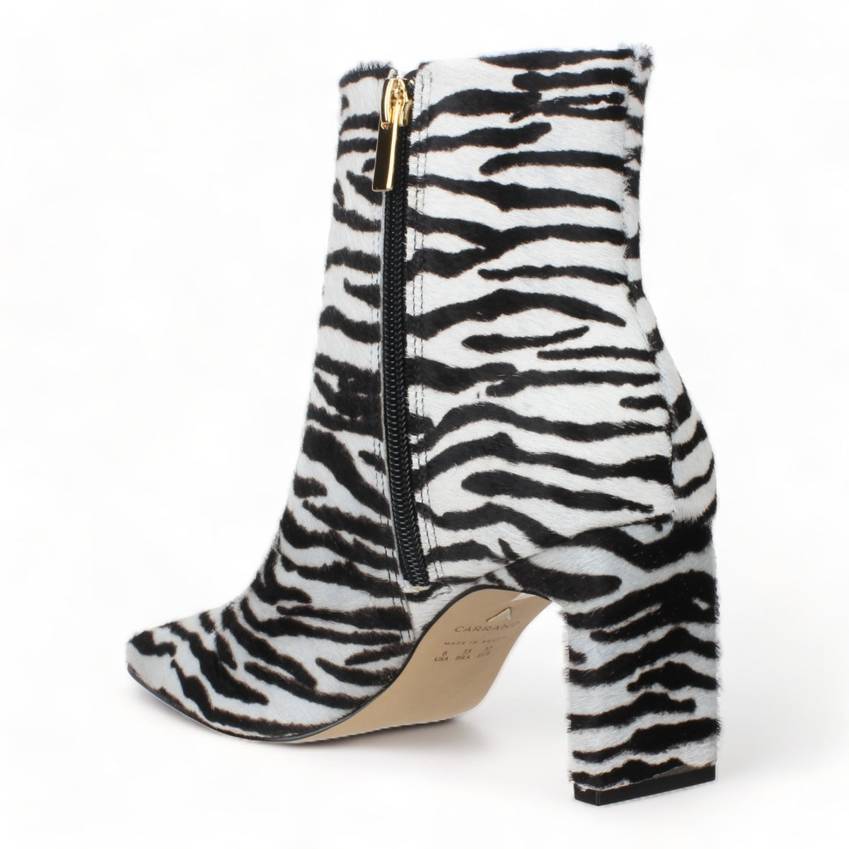 Carrano Abigail Fur/Leather Dress Boot - Zebra