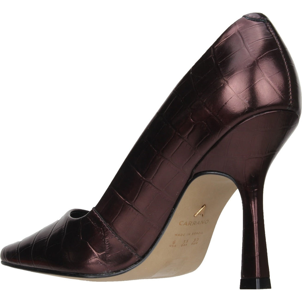Carrano Adison Leather Croco Pump - Brown