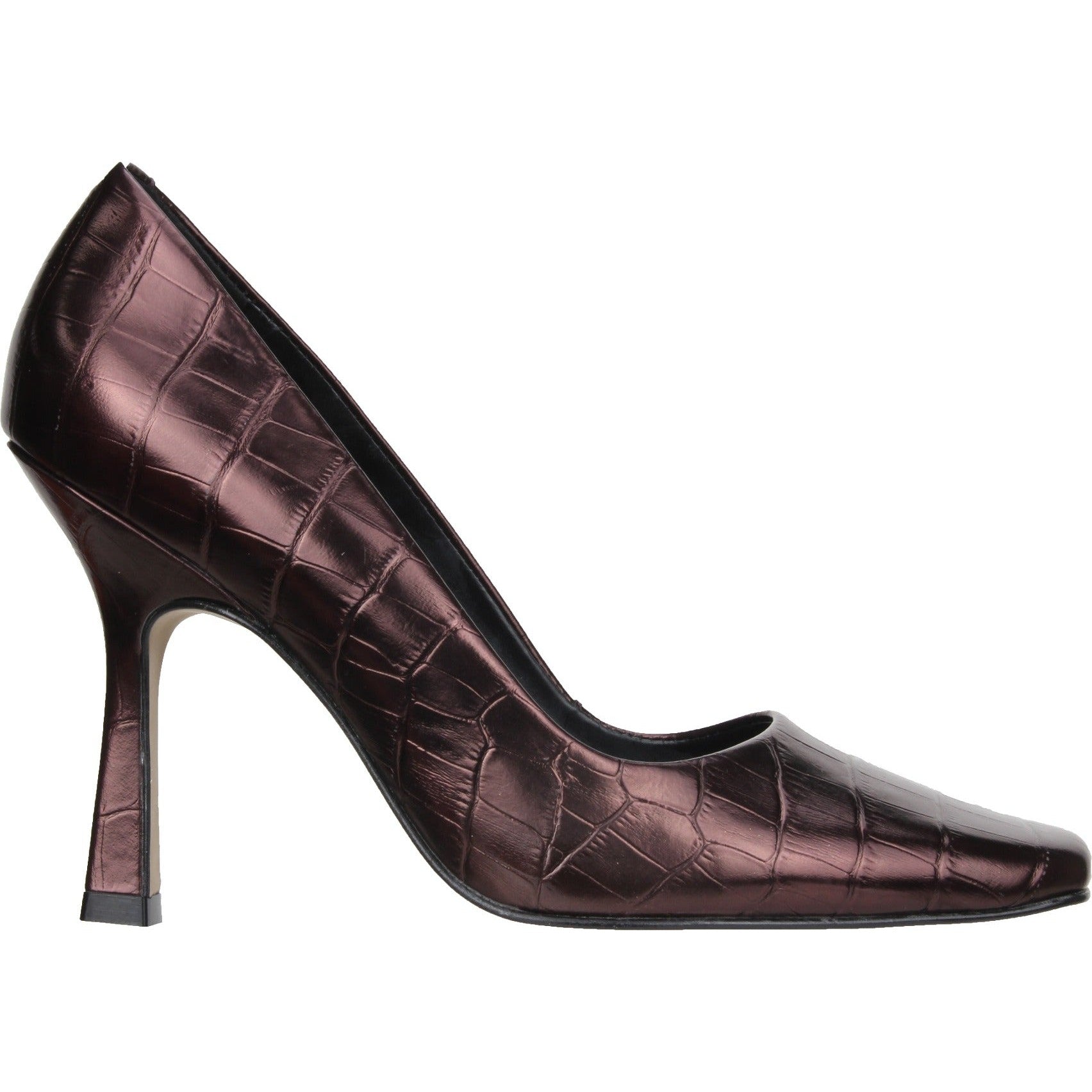 Carrano Adison Leather Croco Pump - Brown