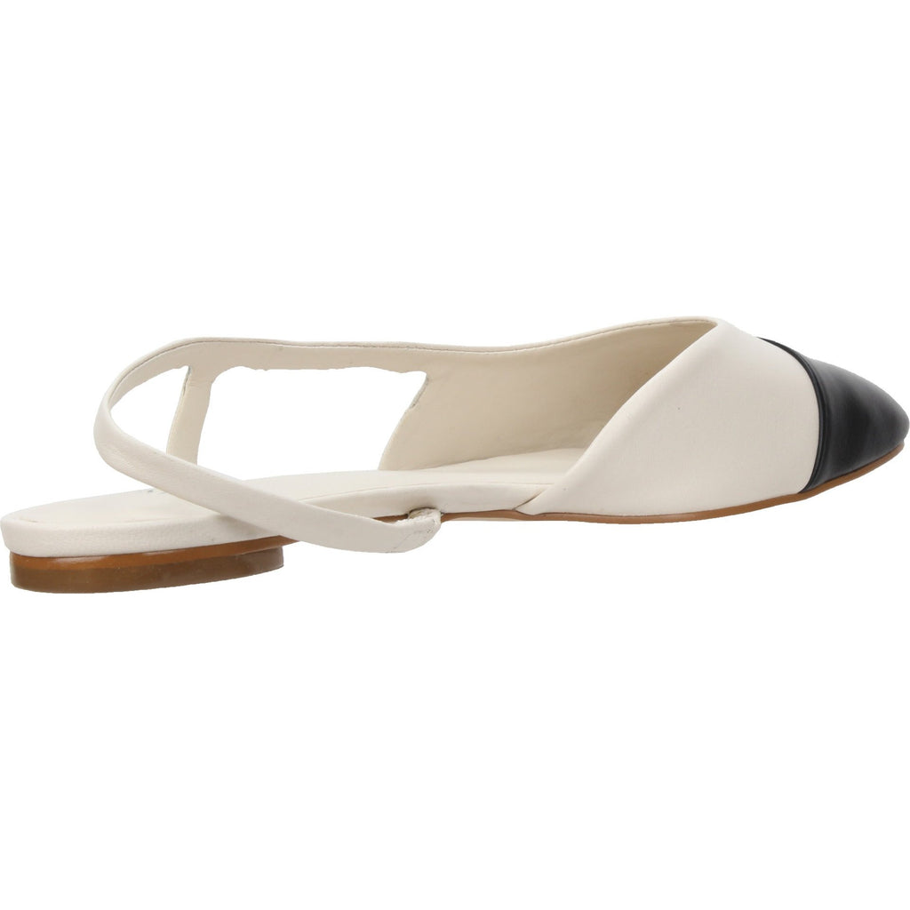 Carrano Eliz Sling Back Leather Dress Flat- Black/Latte