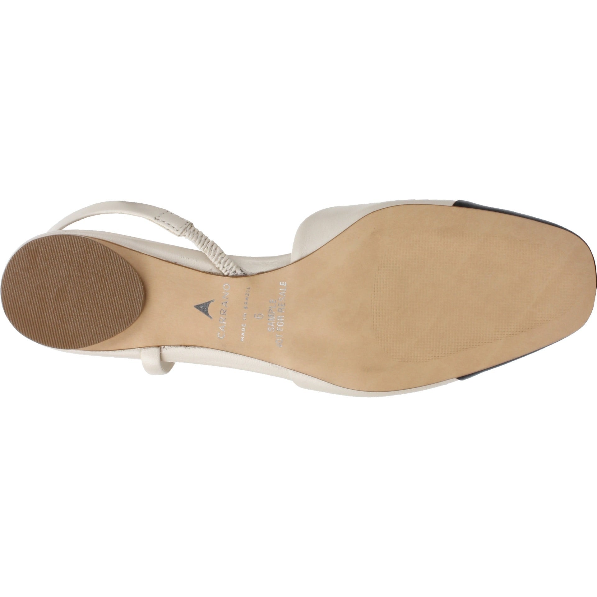 Carrano Eliz Sling Back Leather Dress Flat- Black/Latte