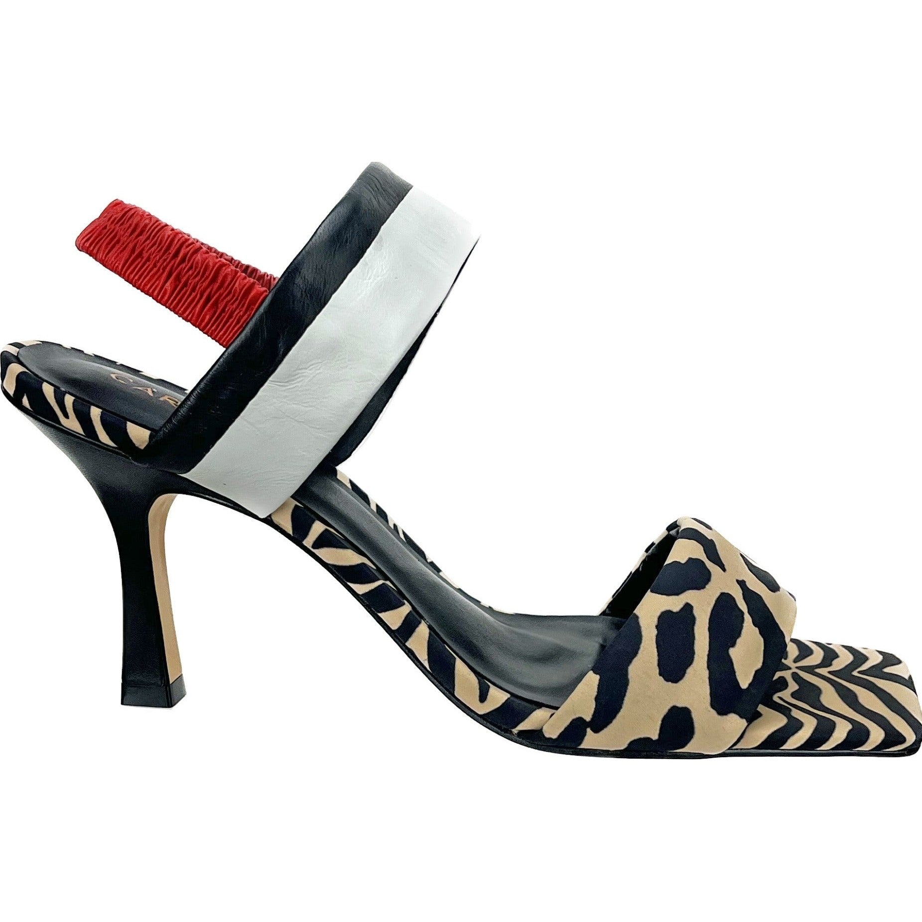 Carrano Fernanda Back Strap Leather Sandal -Leopard