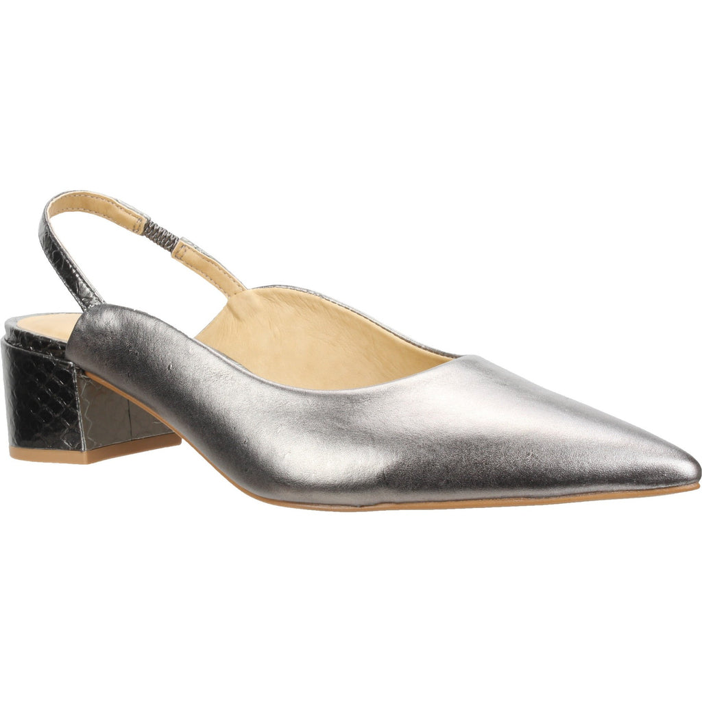 Carrano Heidi Leather Slingback Pump - Viper Pewter