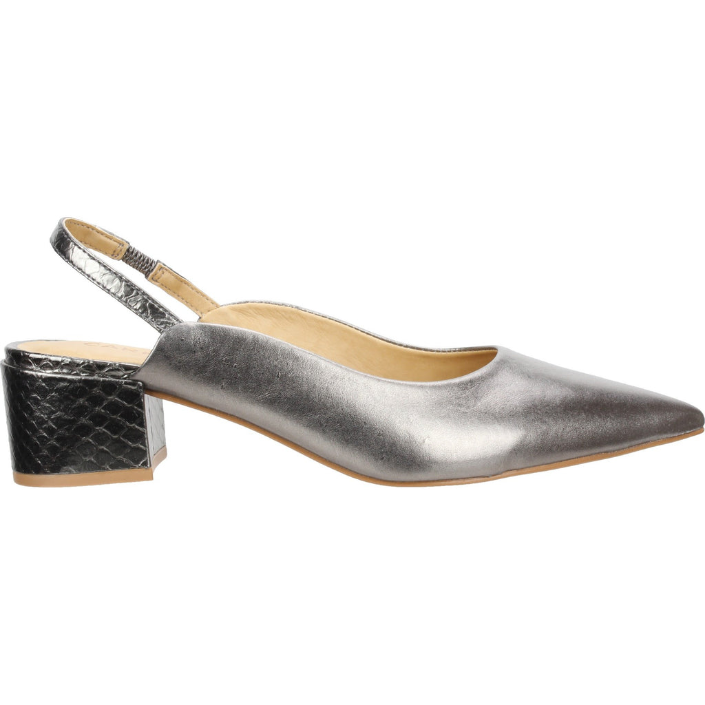 Carrano Heidi Leather Slingback Pump - Viper Pewter