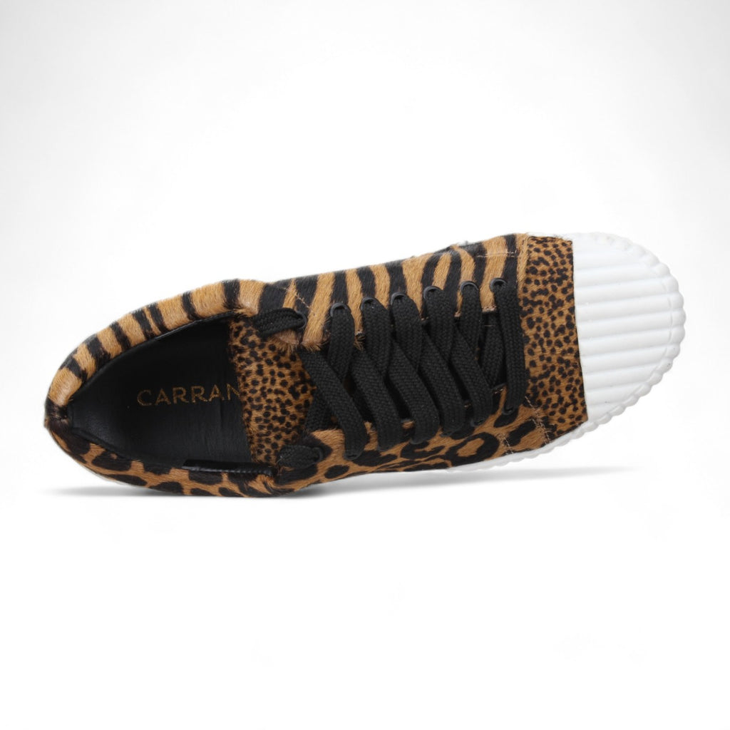 Carrano Leather Fur Sneakers - Calf Hair Leopard/Zebra