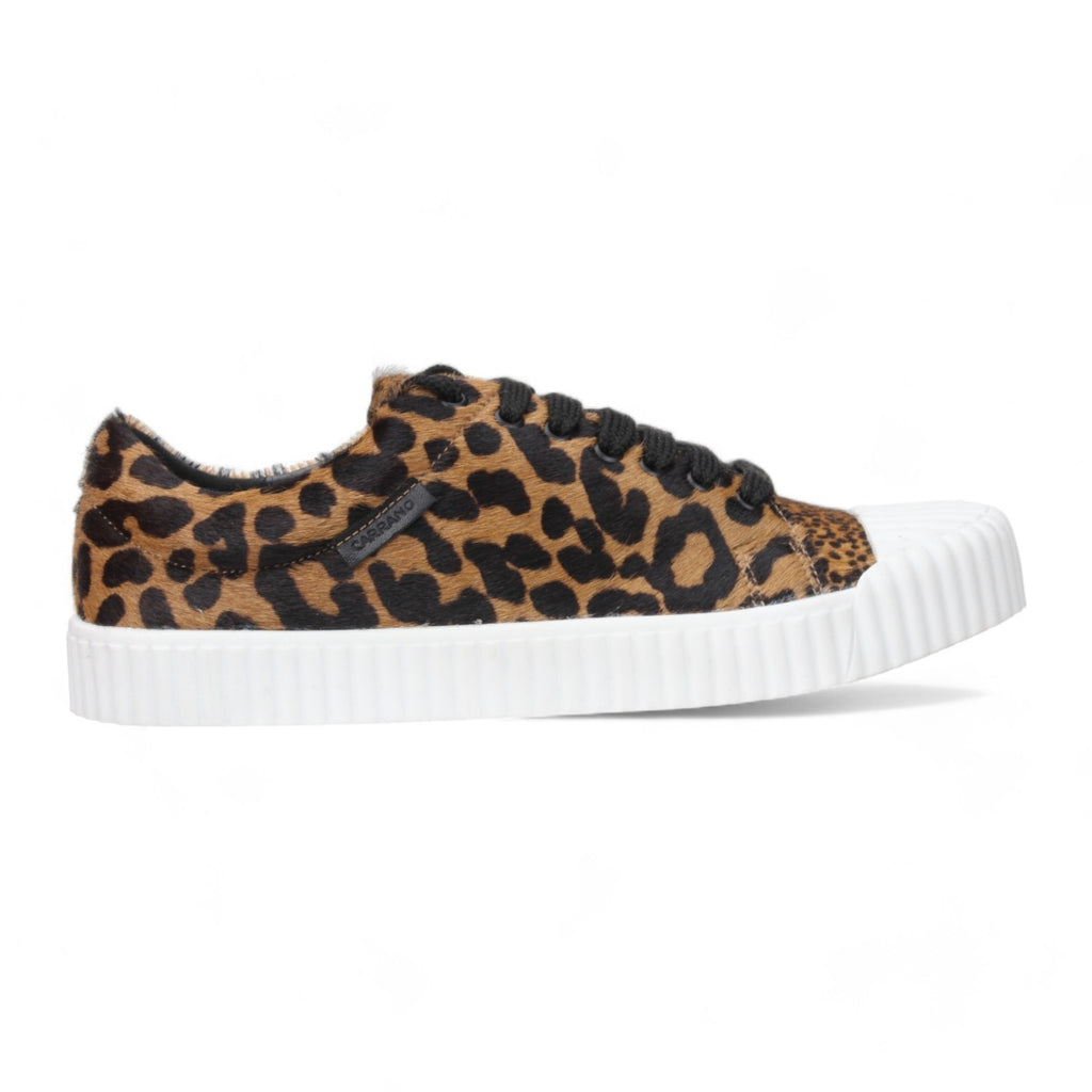 Carrano Leather Fur Sneakers - Calf Hair Leopard/Zebra