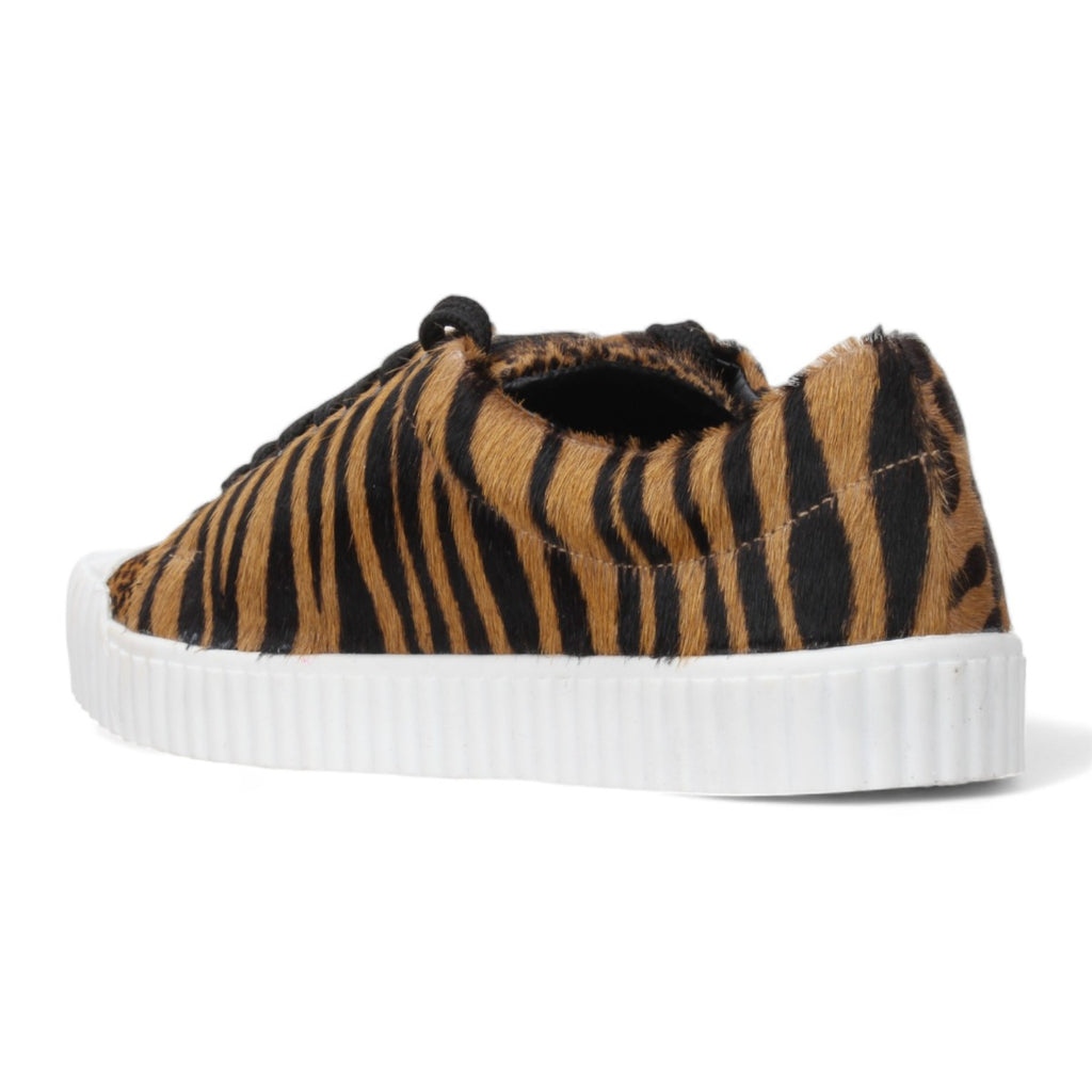 Carrano Leather Fur Sneakers - Calf Hair Leopard/Zebra