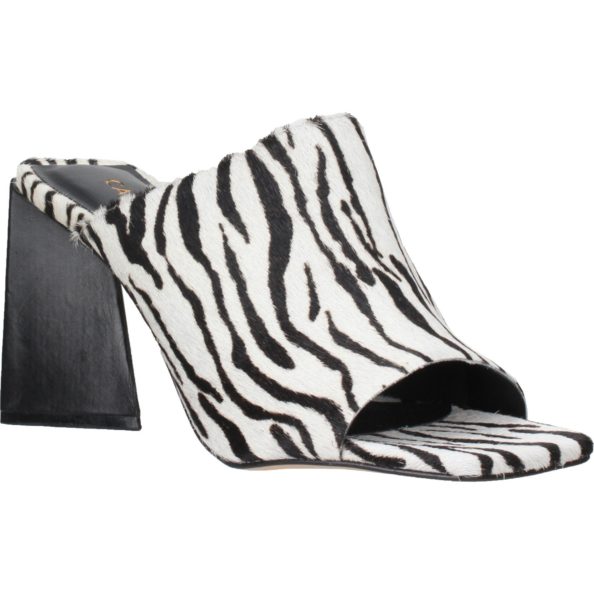 Carrano Mila Leather Slide Sandal - Zebra