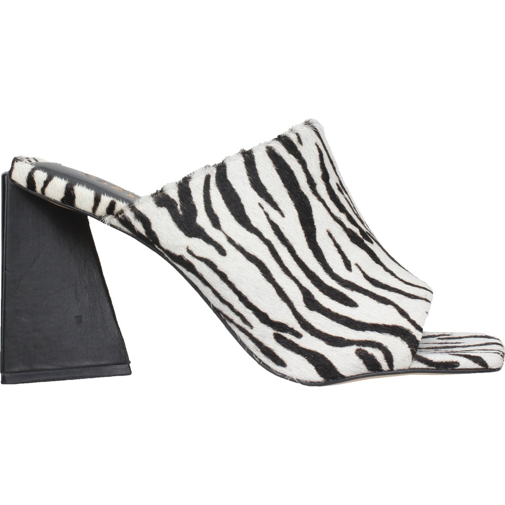 Carrano Mila Leather Slide Sandal - Zebra
