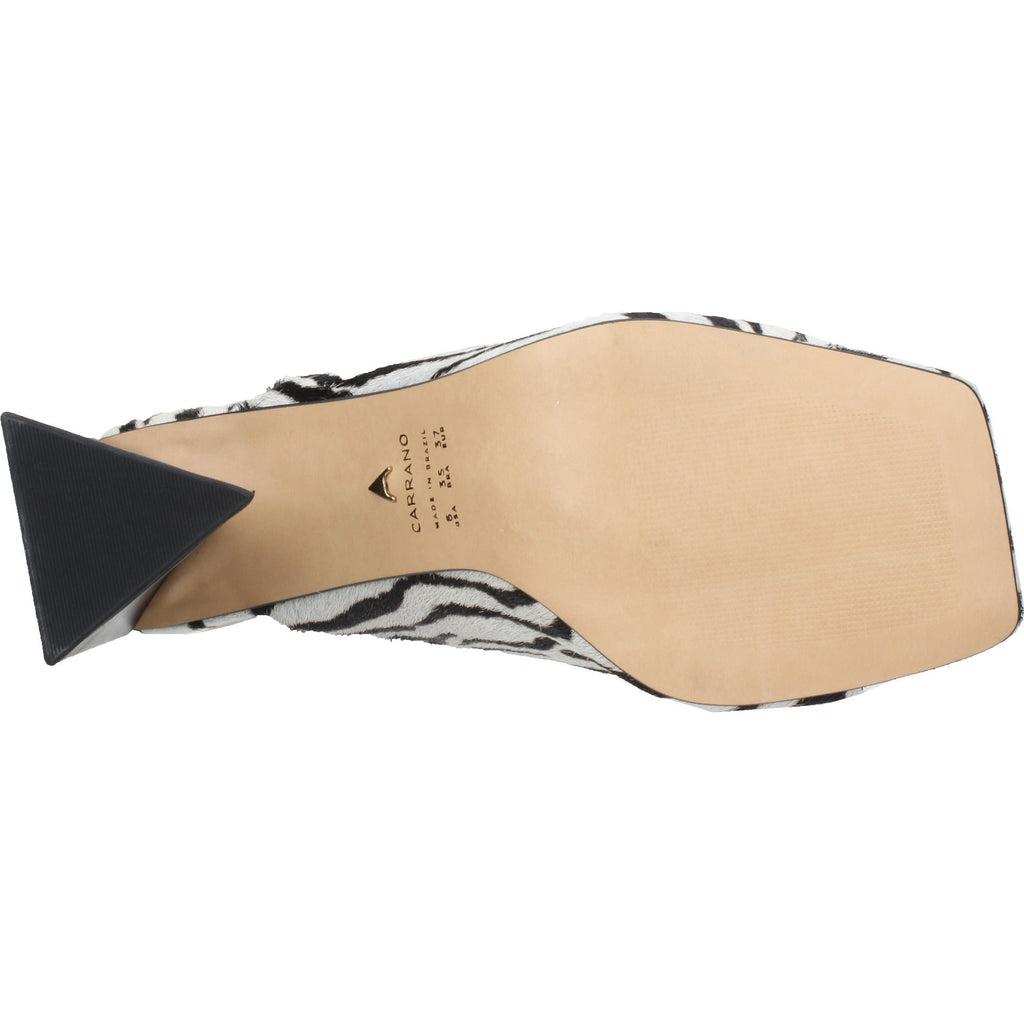 Carrano Mila Leather Slide Sandal - Zebra