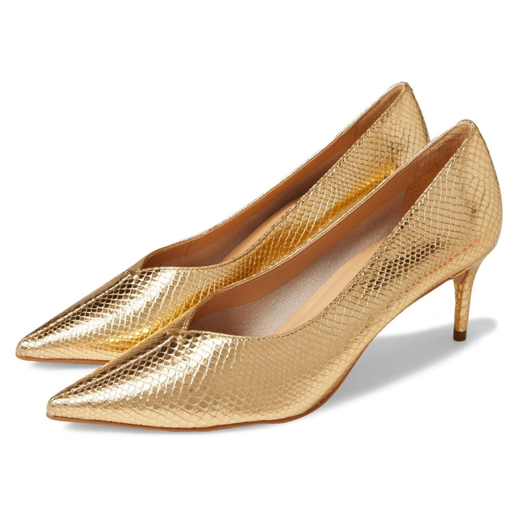 Carrano Natalia Leather Pump - Snake Gold