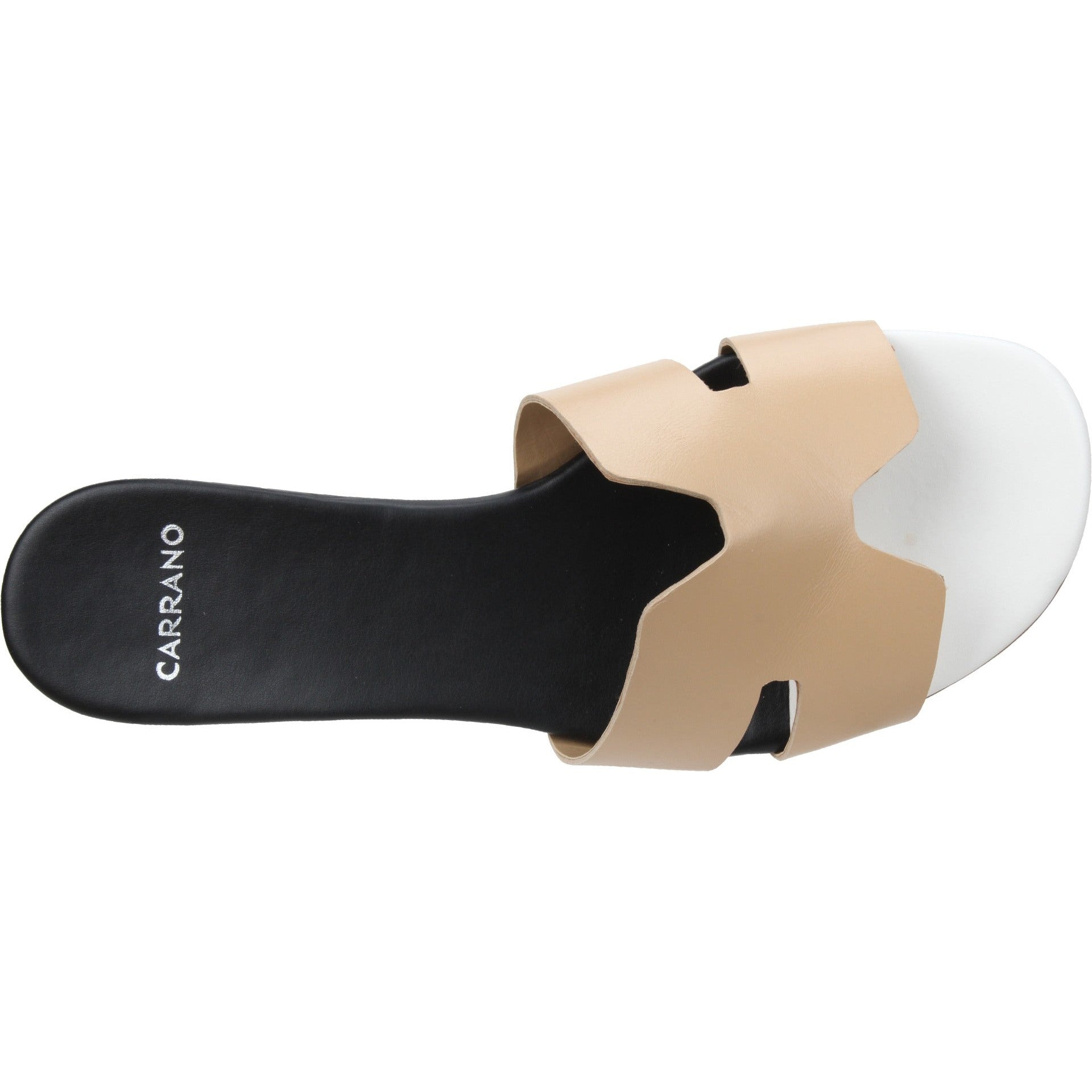 Carrano Nayeli Leather Slide Sandal - Multi-Cream