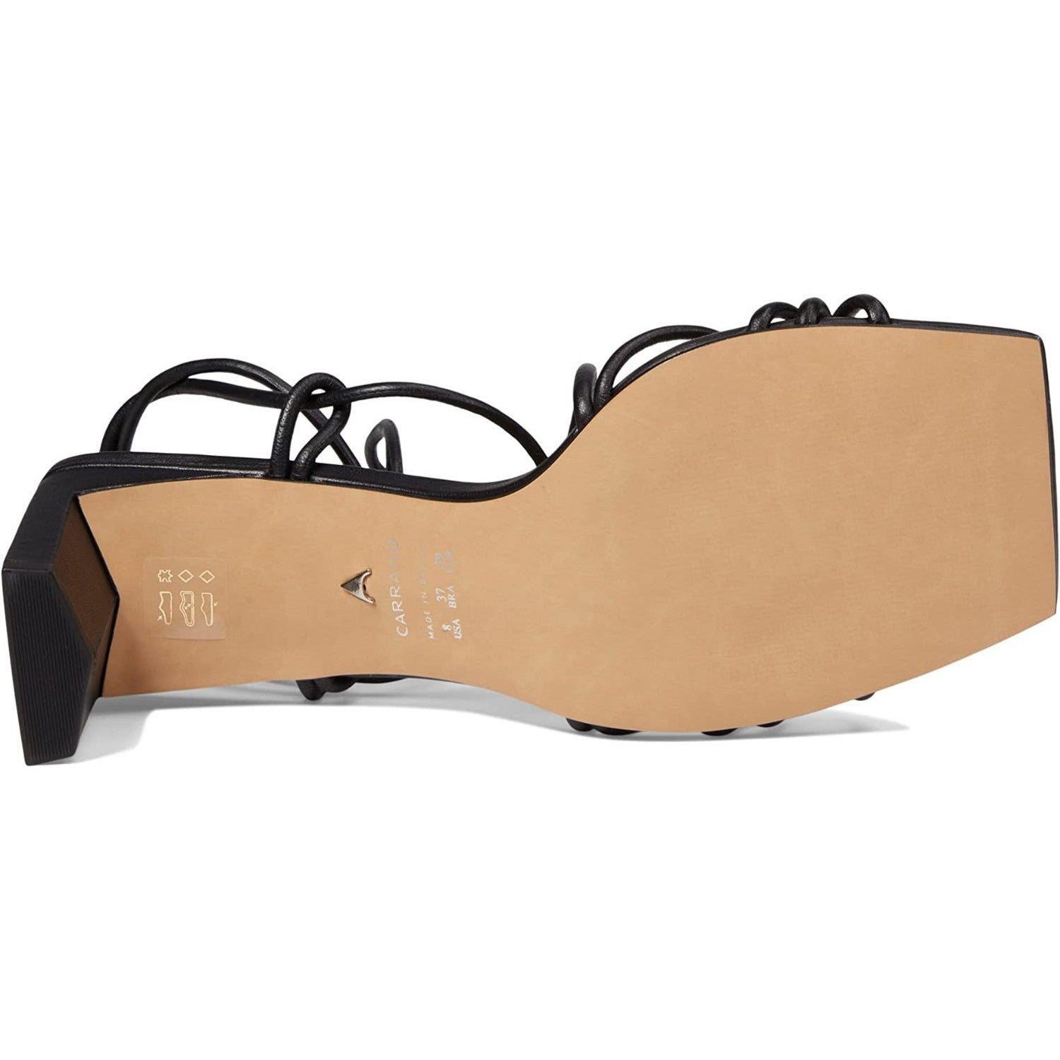 Carrano Penelope Lace Up Leather Dress Sandal-Black