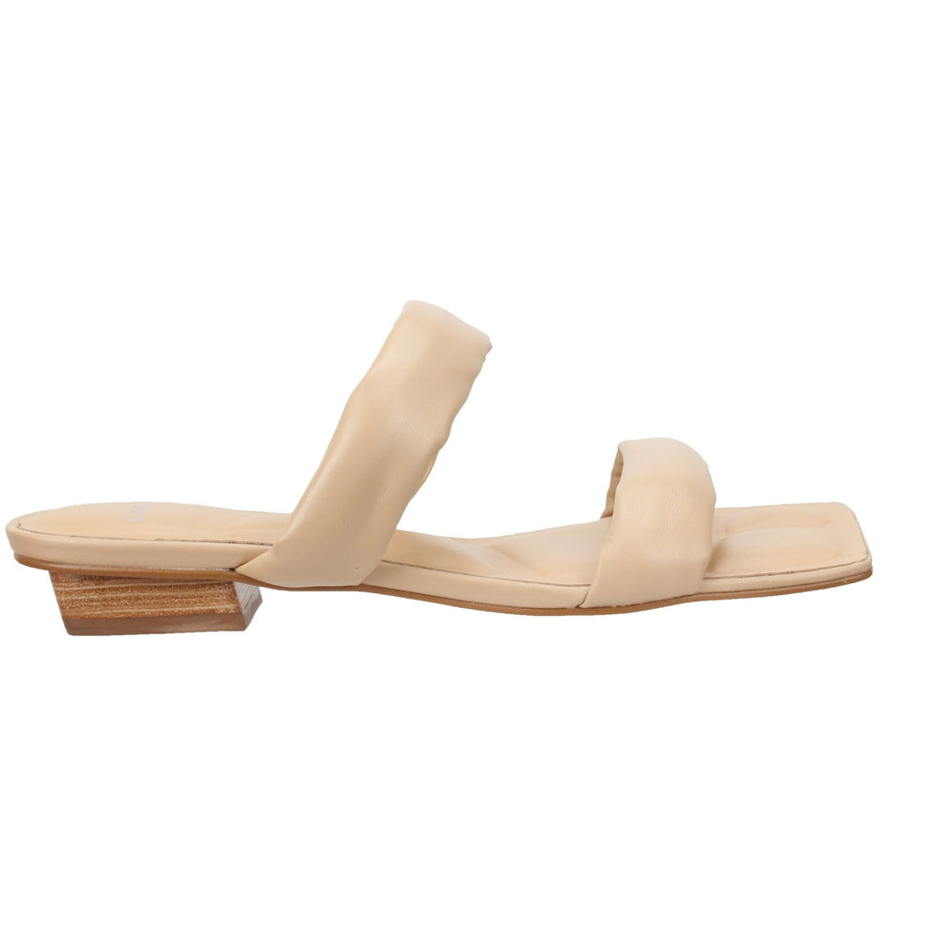 Carrano Phoebe Leather Slide Sandal - Cream