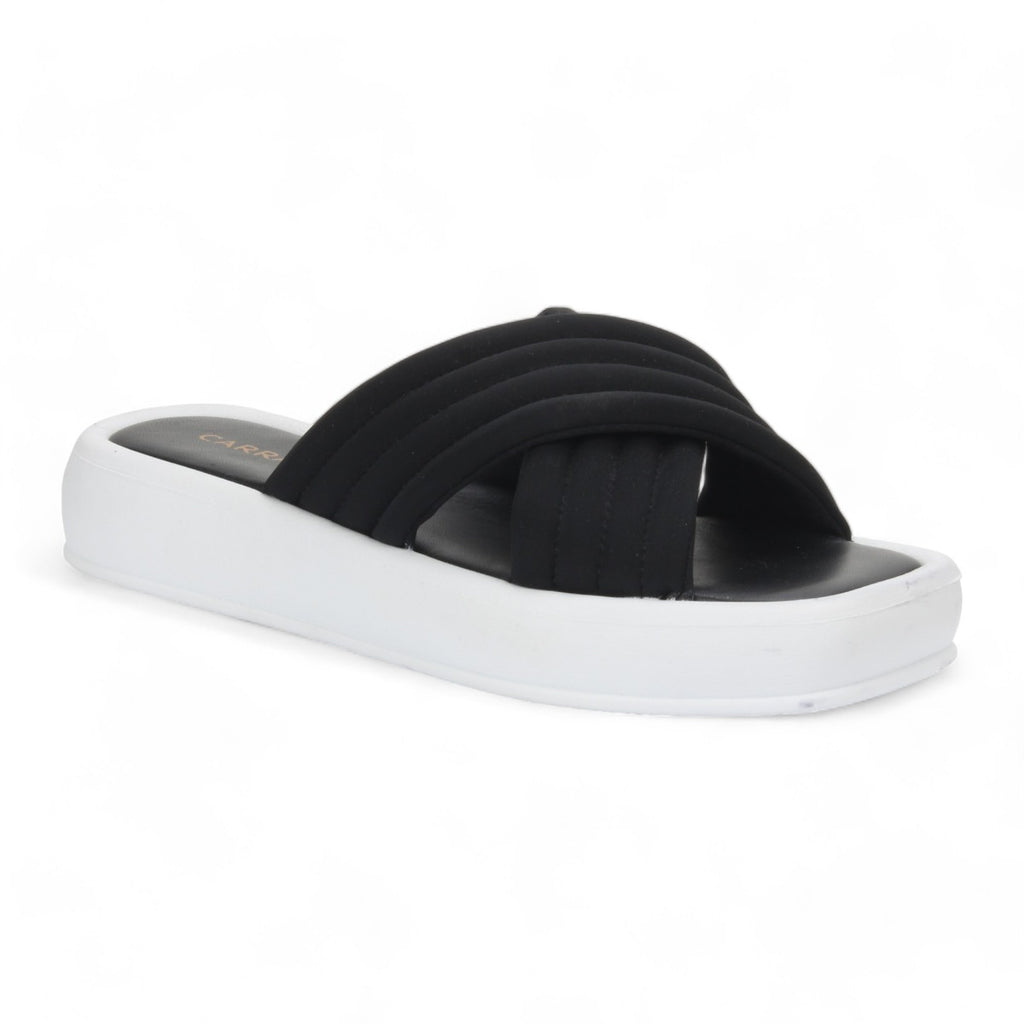 Carrano Platform Slide Sandal - Black