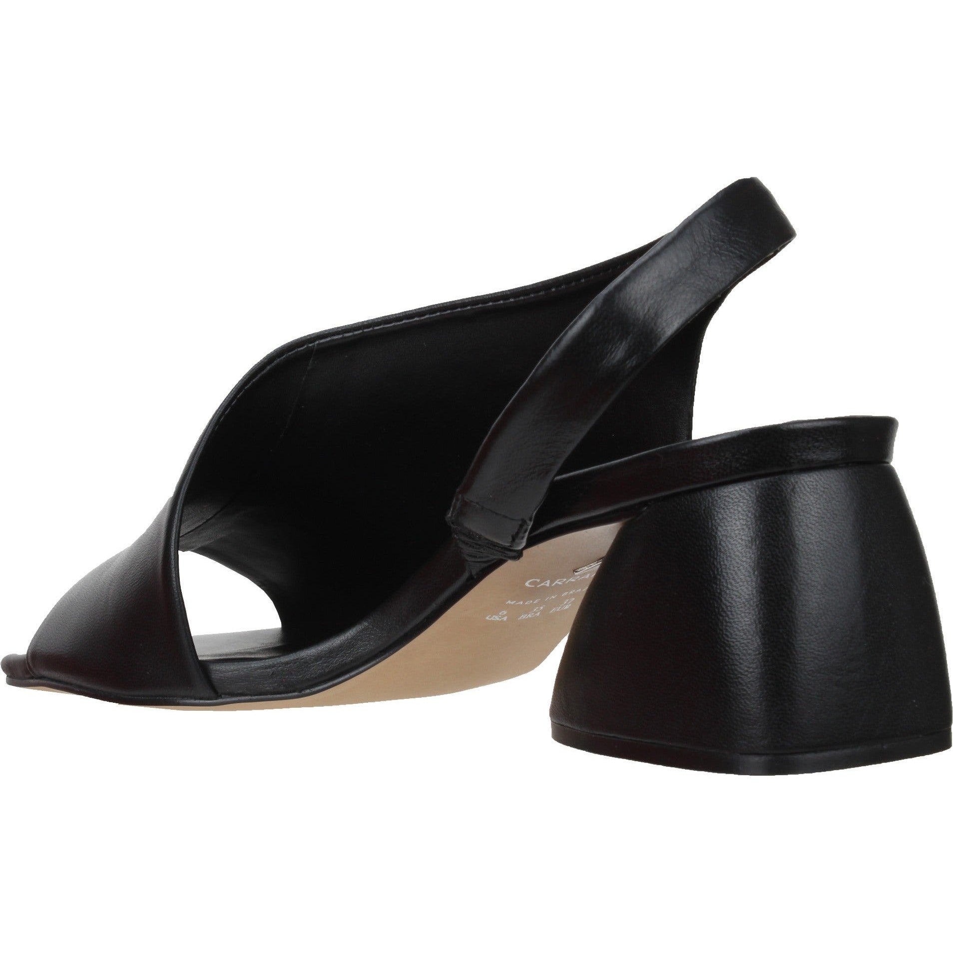 Carrano Rexana Slingback Leather Sandal-Black