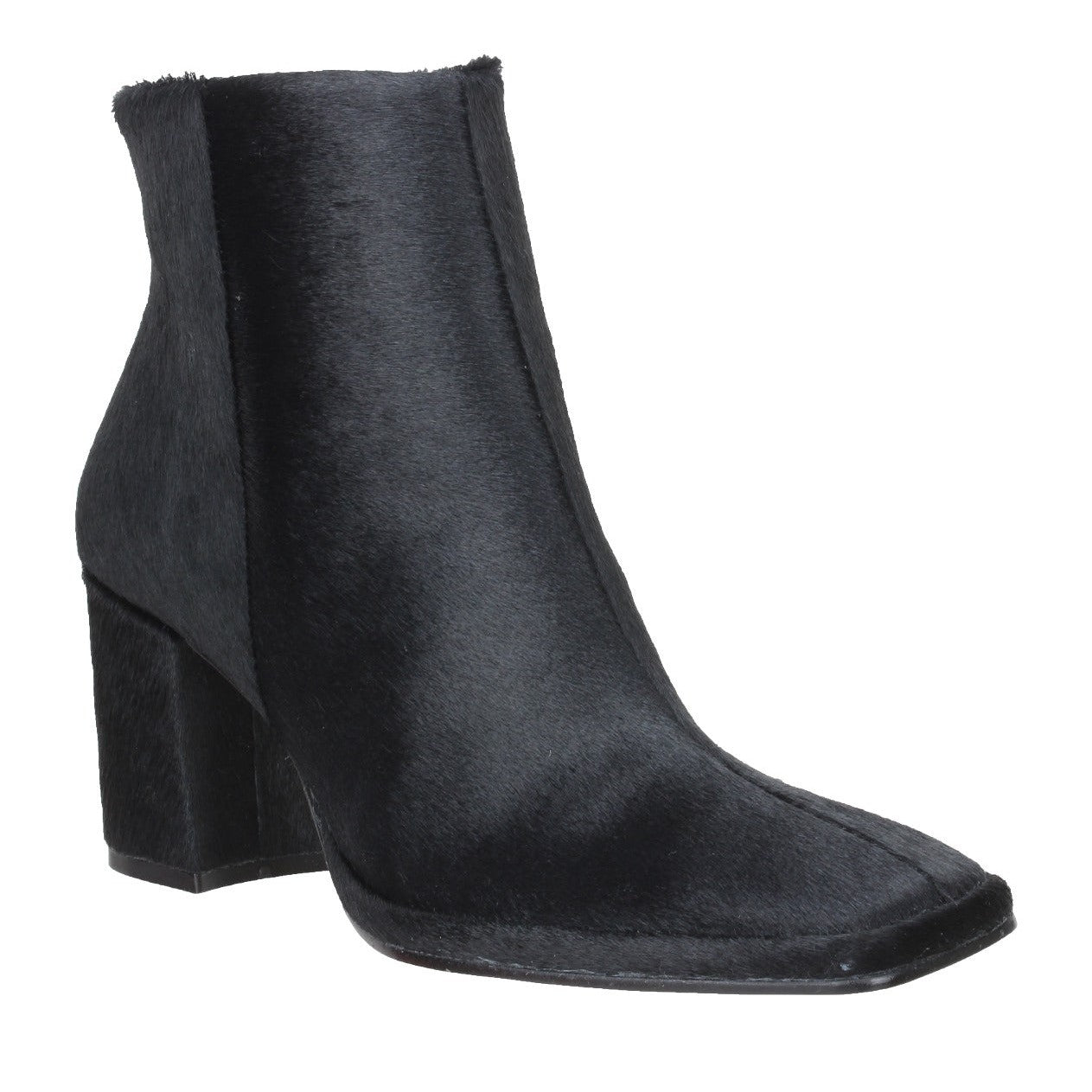 Carrano Ruby Leather Boot Calf Fur-Black