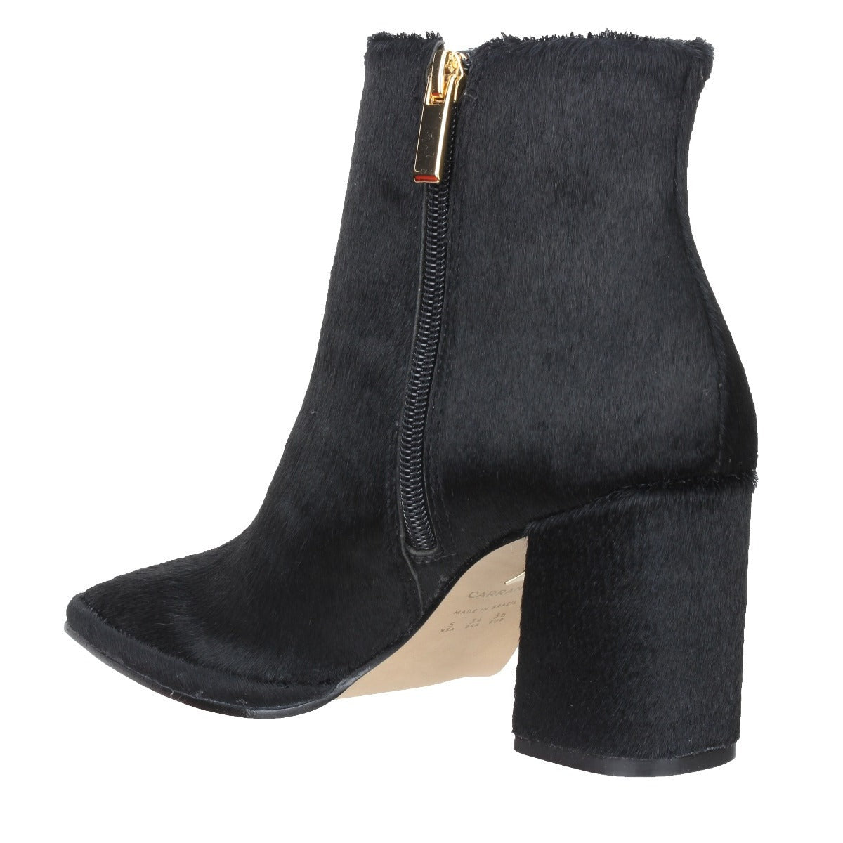 Carrano Ruby Leather Boot Calf Fur-Black
