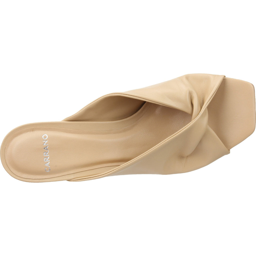 Carrano Sage Slide Leather Sandal- Cream