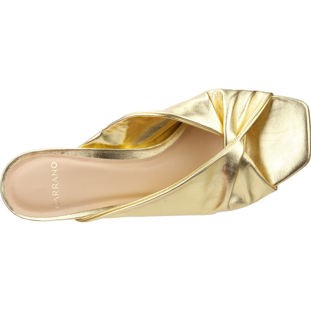 Carrano Sage Slide Leather Sandal- Gold