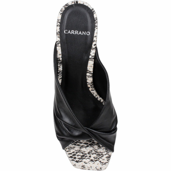 Carrano Sage Slide Leather Sandal-Viper Black