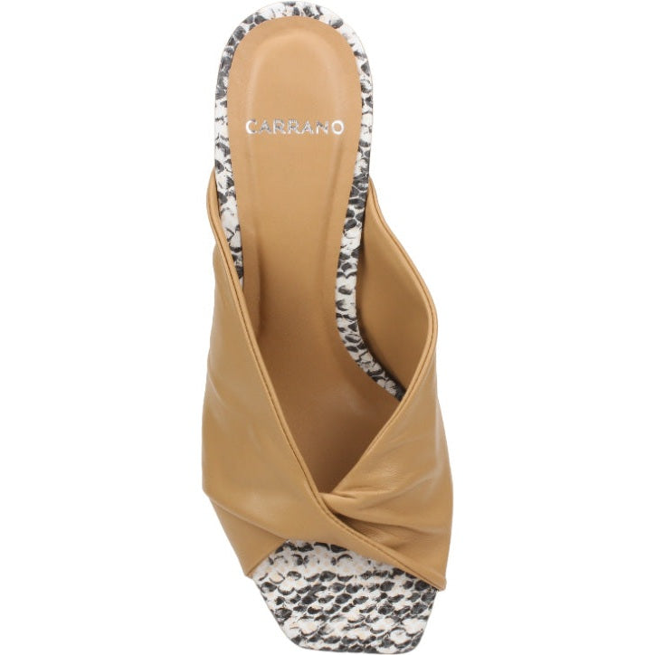 Carrano Sage Slide Leather Sandal-Viper Croissant