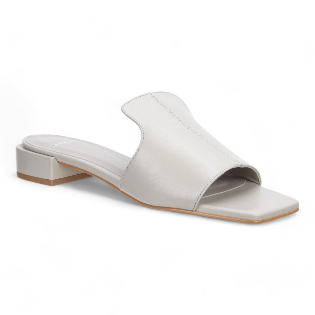 Carrano Slide Leather Sandal - Gray