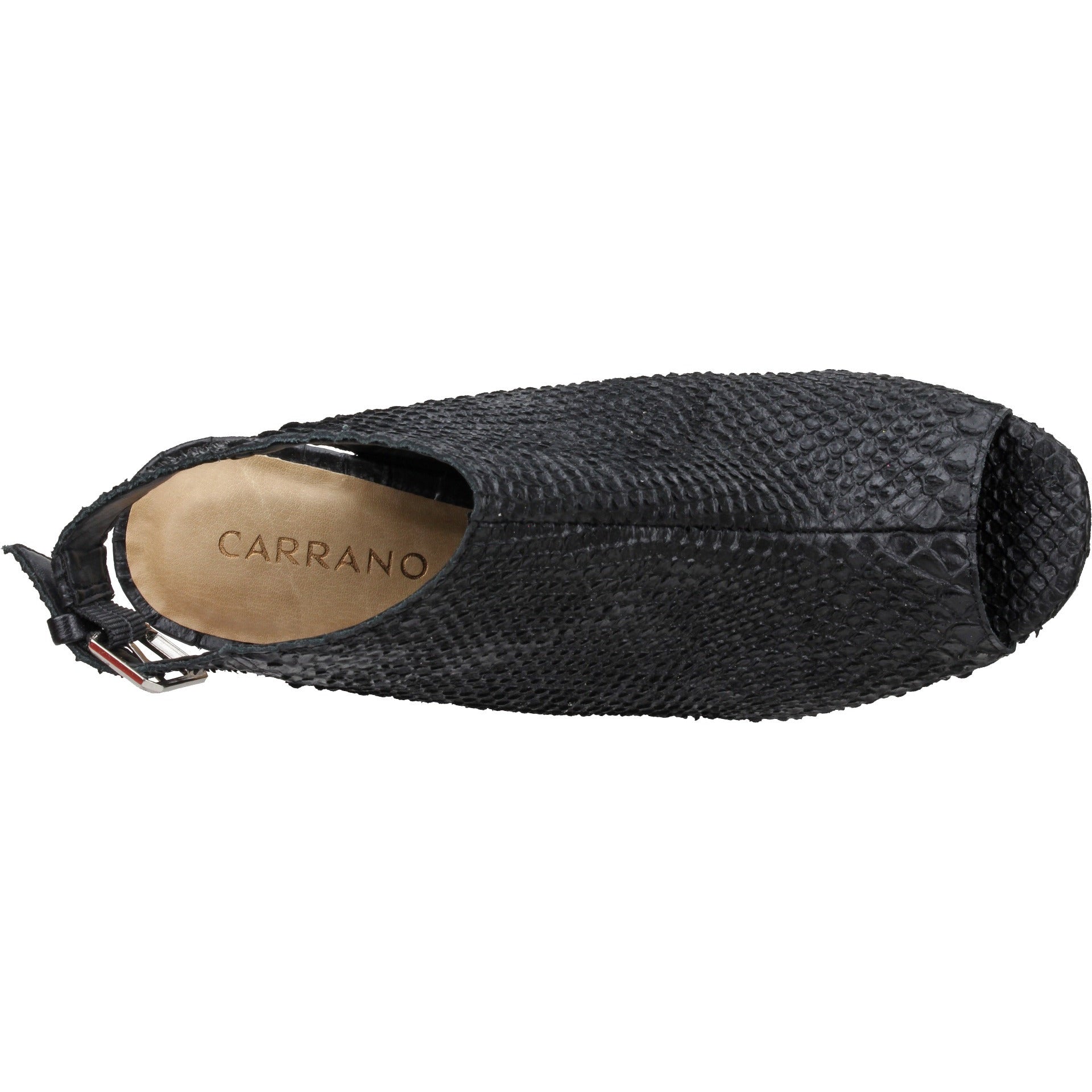 Carrano Snake Leather Platform- Black