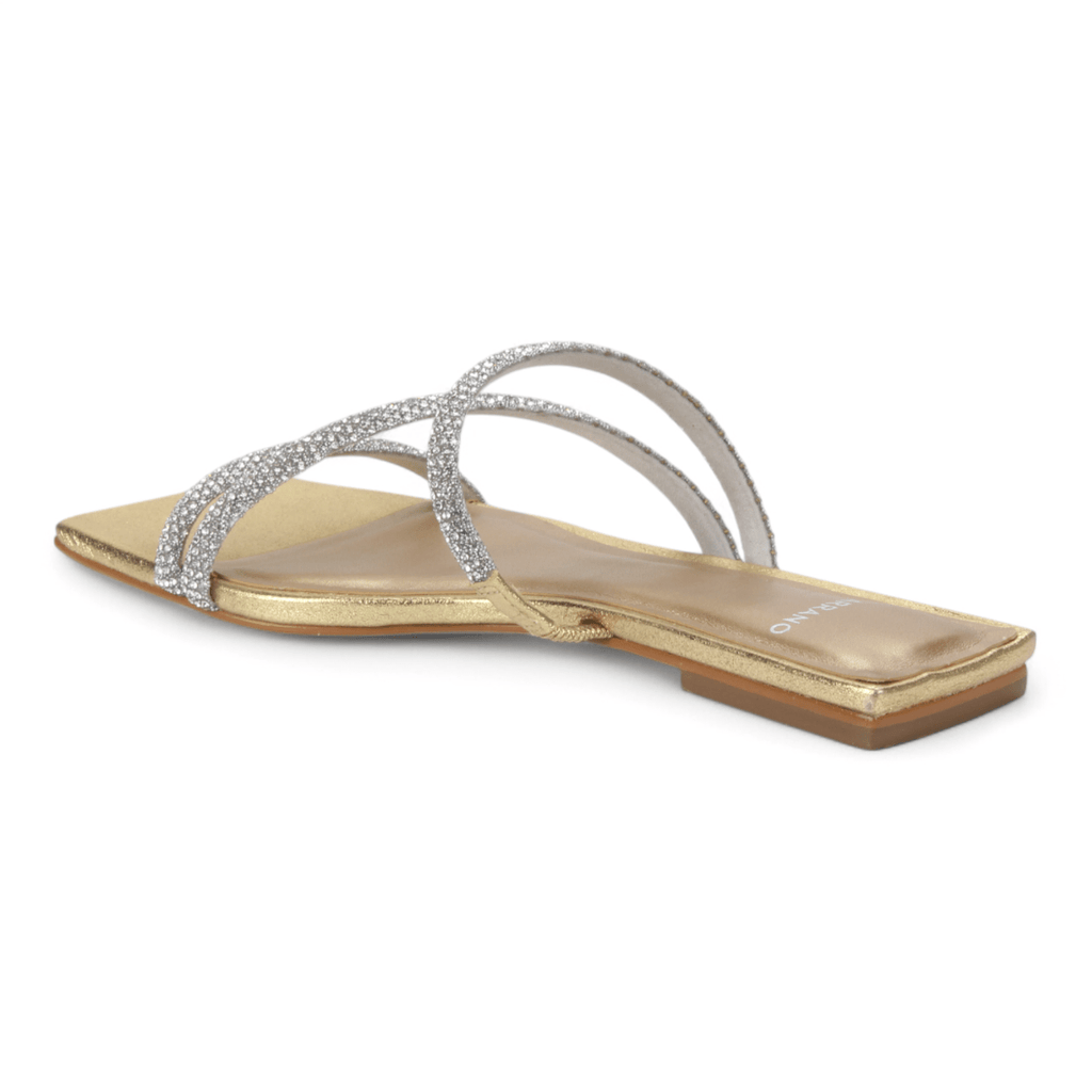 Carrano Sue Dress Flat Sandal Metallic Leather - Gold