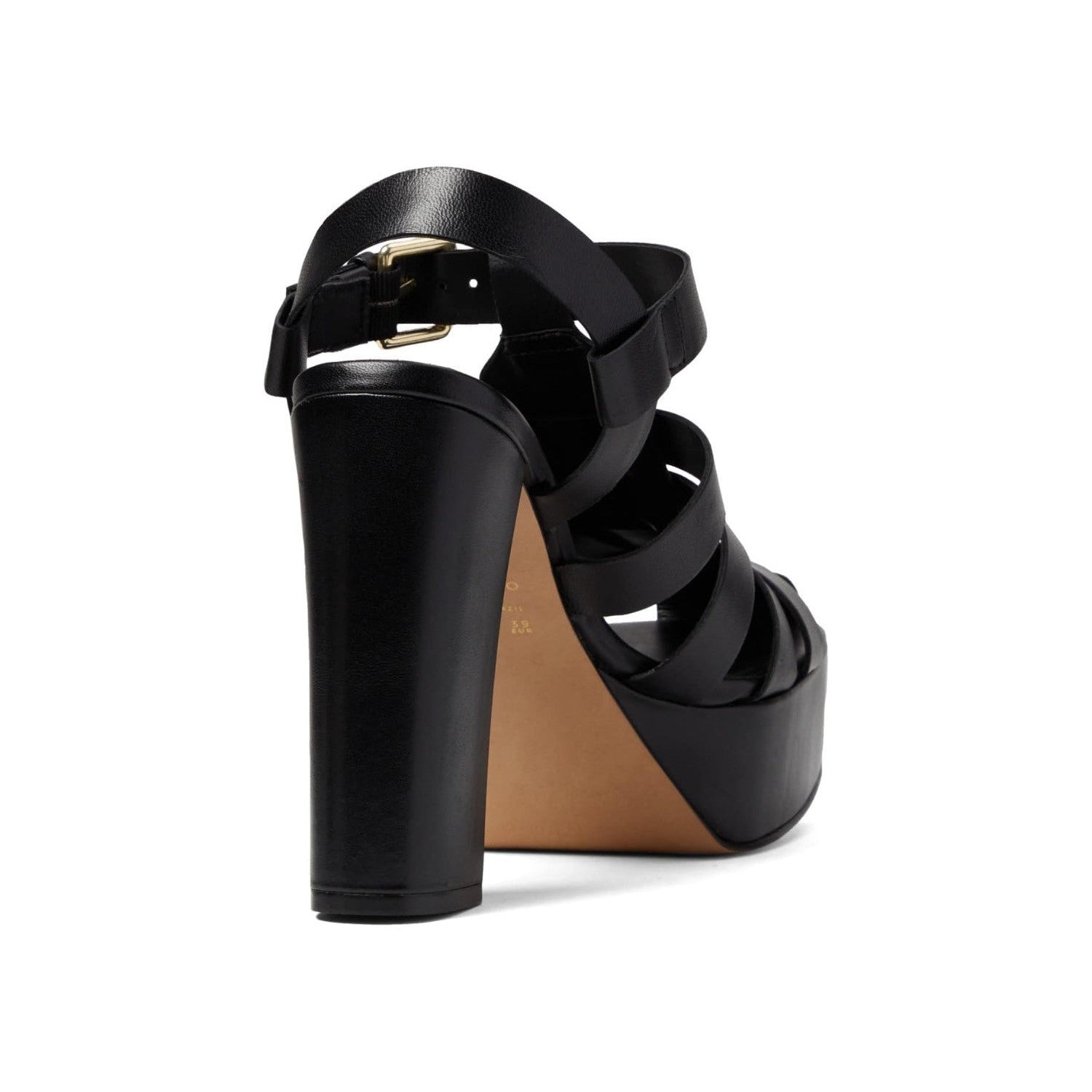 Carrano Thea Leather Platform Sandal - Black