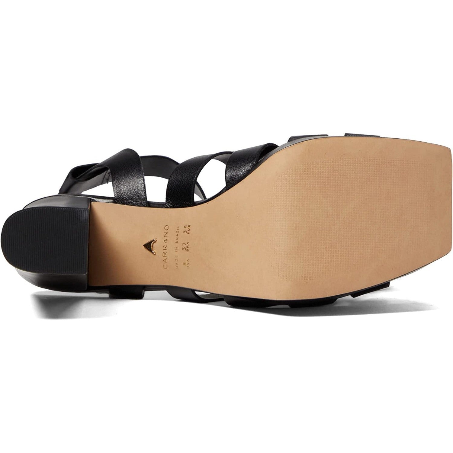 Carrano Thea Leather Platform Sandal - Black